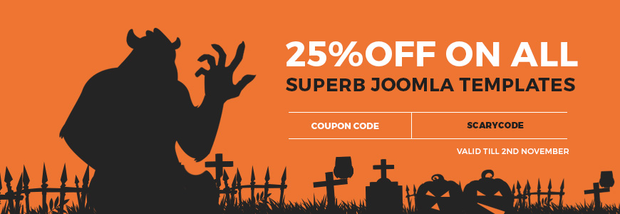Halloween sale on Joomla templates