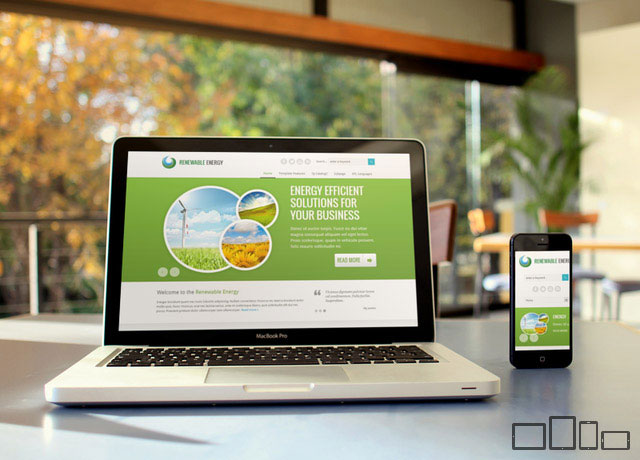 JM Renewable Energy - responsive Joomla template with online catalog