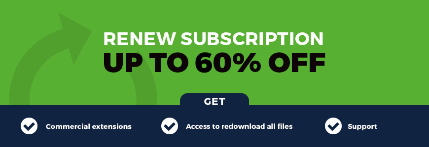How to renew downloading? Renew the subscription to your Joomla template!