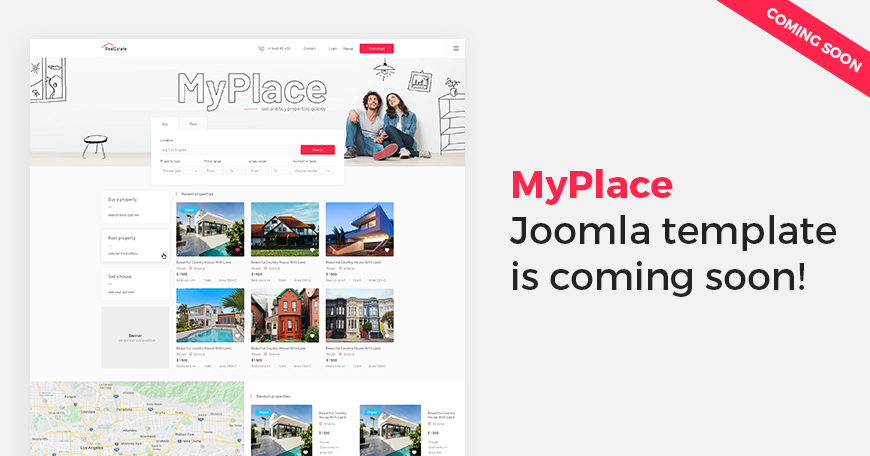 MyPlace - new real estate classifieds Joomla template is coming soon!