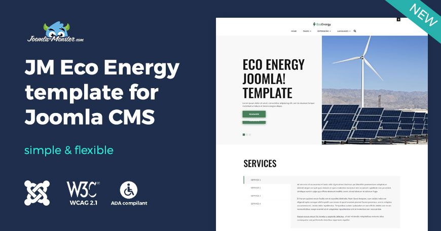 eco energy Joomla template with WCAG and ADA compliance