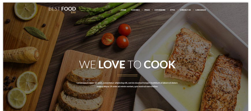 Best restaurant website templates created with Joomla