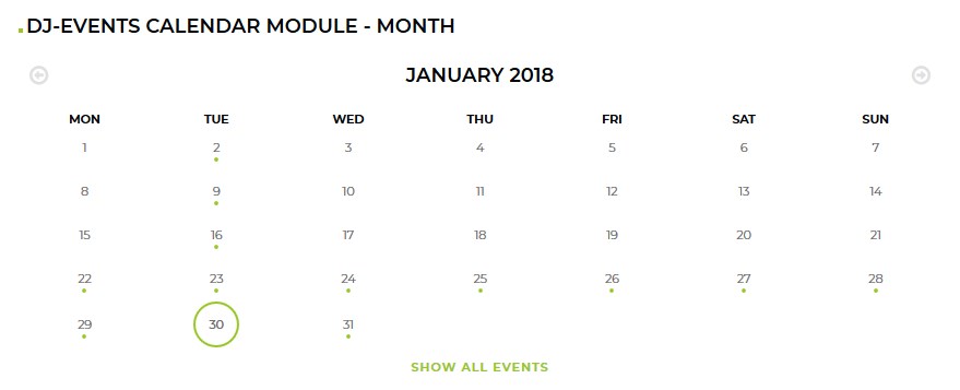 joomla event calendar