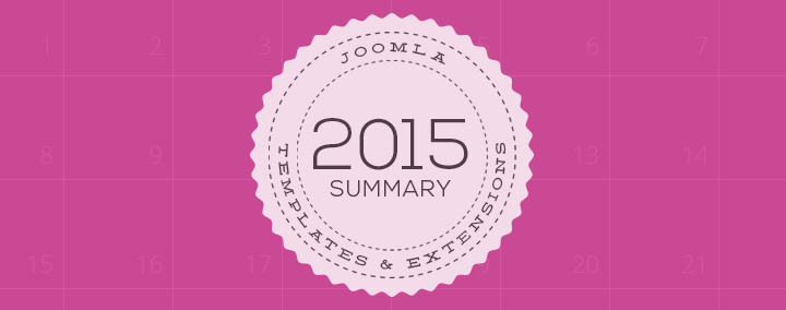 Joomla templates from Joomla-Monster - 2015 summary.