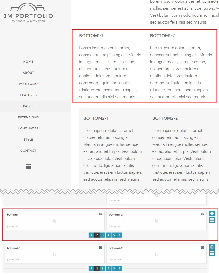 change portfolio layout