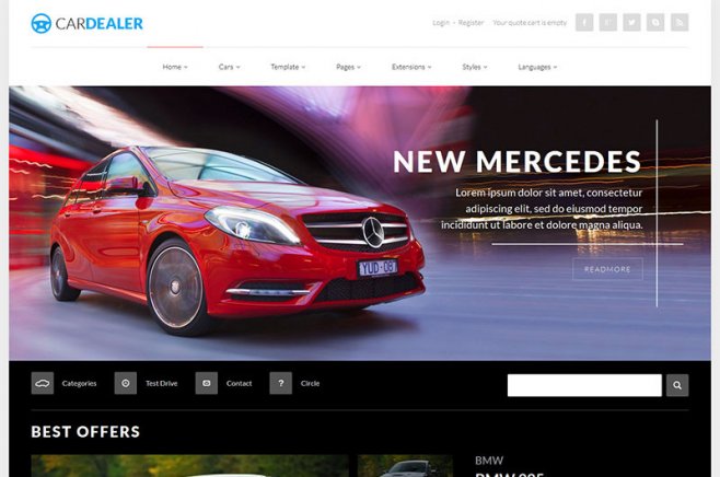 car dealer joomla template