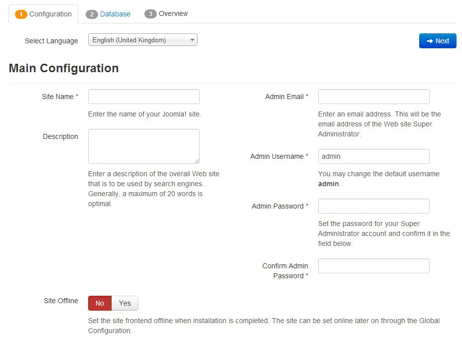 Joomla how to install