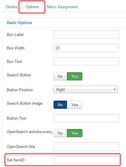 Display Search Results on a New Page in Joomla