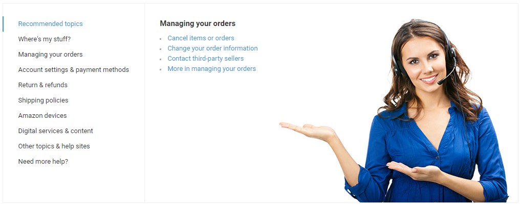 browse help topics ecommerce website