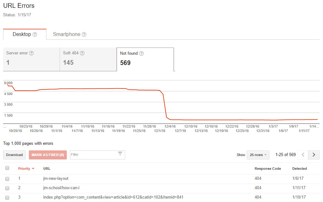 404 Error Message on Joomla