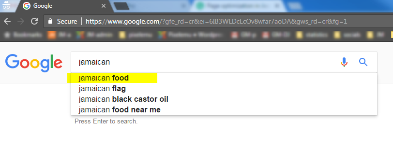 google search hints