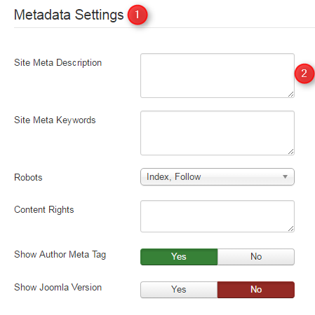 joomla site meta description