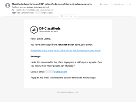 DJ-Classifieds master email template