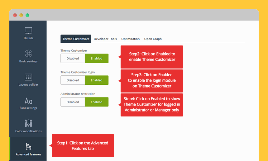 Theme Customizer Configuration