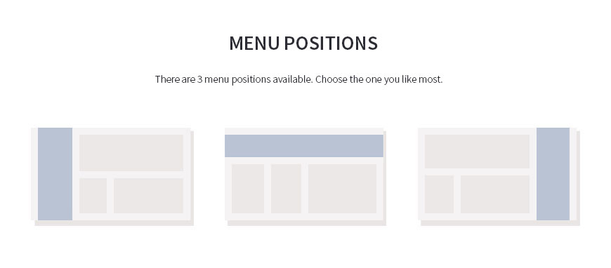 menu layout positions