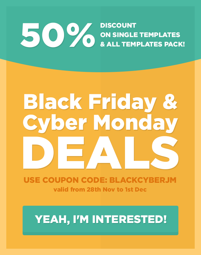 Black Friday & Cyber Monday 50% discount on ALL!