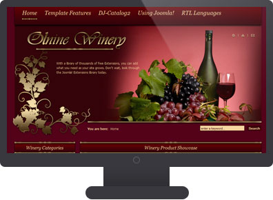 wine Joomla template